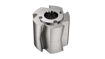 Rotor with V-cutting edges and fixed knives made of hardmetal tungsten carbide Rotor with V-cutting edges and fixed knives made of hardmetal tungsten carbide