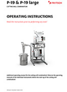 Operating manual Cutting Mill Combination PULVERISETTE 19 large/PULVERISETTE 19