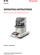 Operating manual Knife Mill PULVERISETTE 11