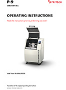 Operating manual Vibrating Cup Mill P-9