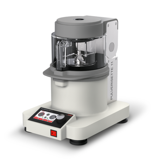 Fritsch Knife Mill Pulverisette 11 for  comminution and homogenisation of moist, oily and fatty as well as of dry, soft, medium-hard and fibrous samples